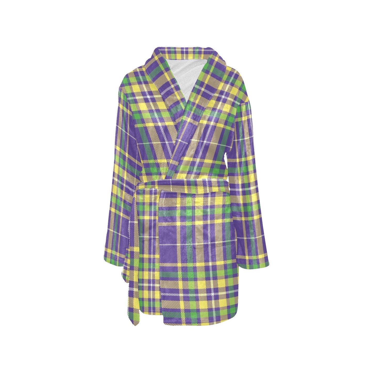Mardi Gras Pattern Print Design 010 Women's Fleece Robe