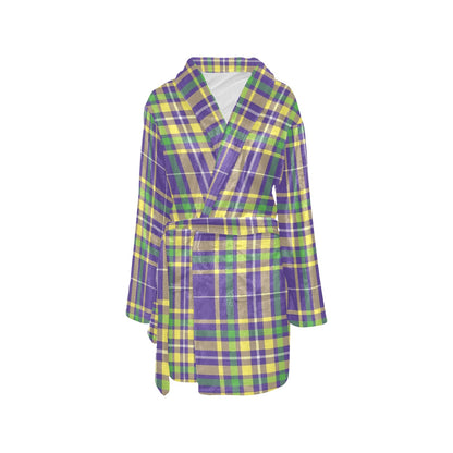 Mardi Gras Pattern Print Design 010 Women's Fleece Robe
