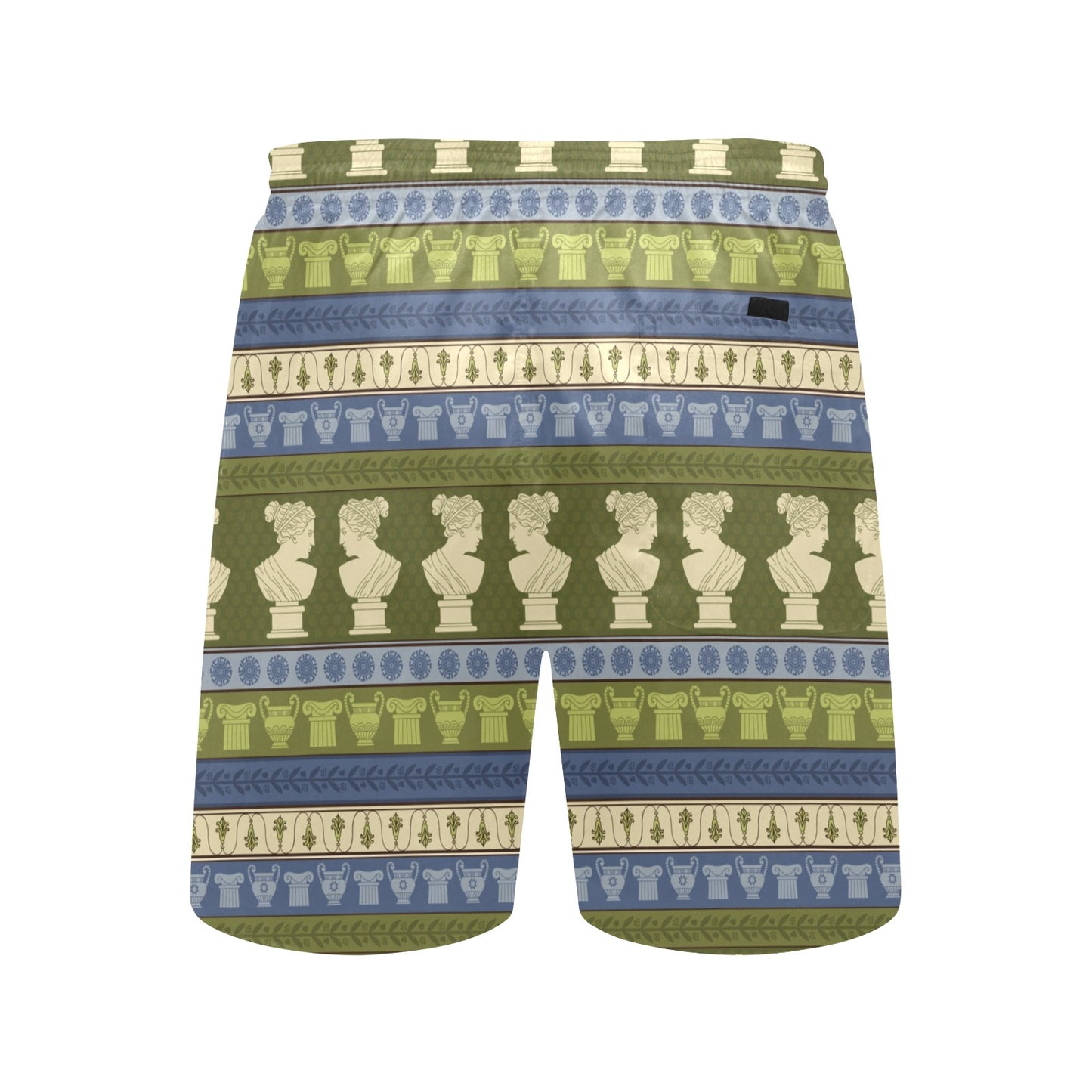 Ancient Greek Statue Print Design LKS301 Men's Swim Trunks Beach Shorts