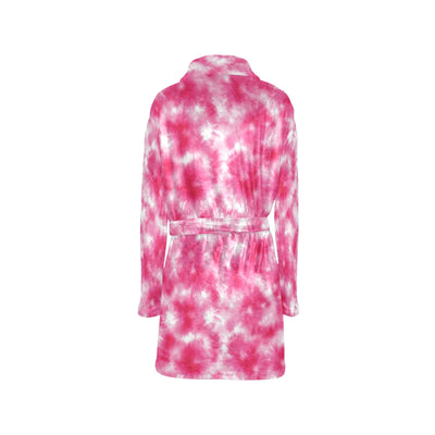 Tie Dye Pink Print Design LKS304 Women's Fleece Robe