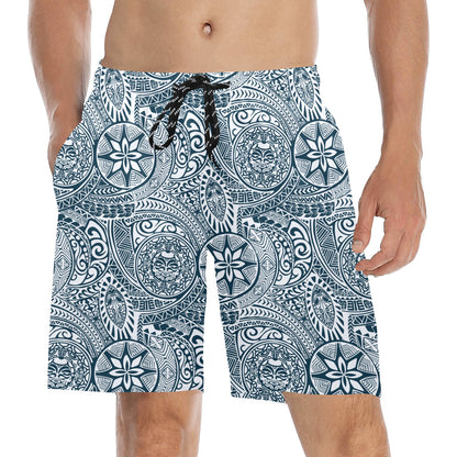 Samoan Pattern Print Design LKS306 Men's Swim Trunks Beach Shorts