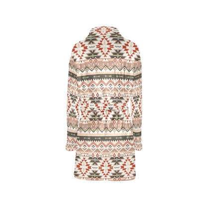 Aztec Pattern Print Design 05 Women's Fleece Robe