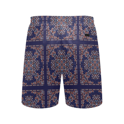 Bandana Print Design LKS3012 Men's Swim Trunks Beach Shorts