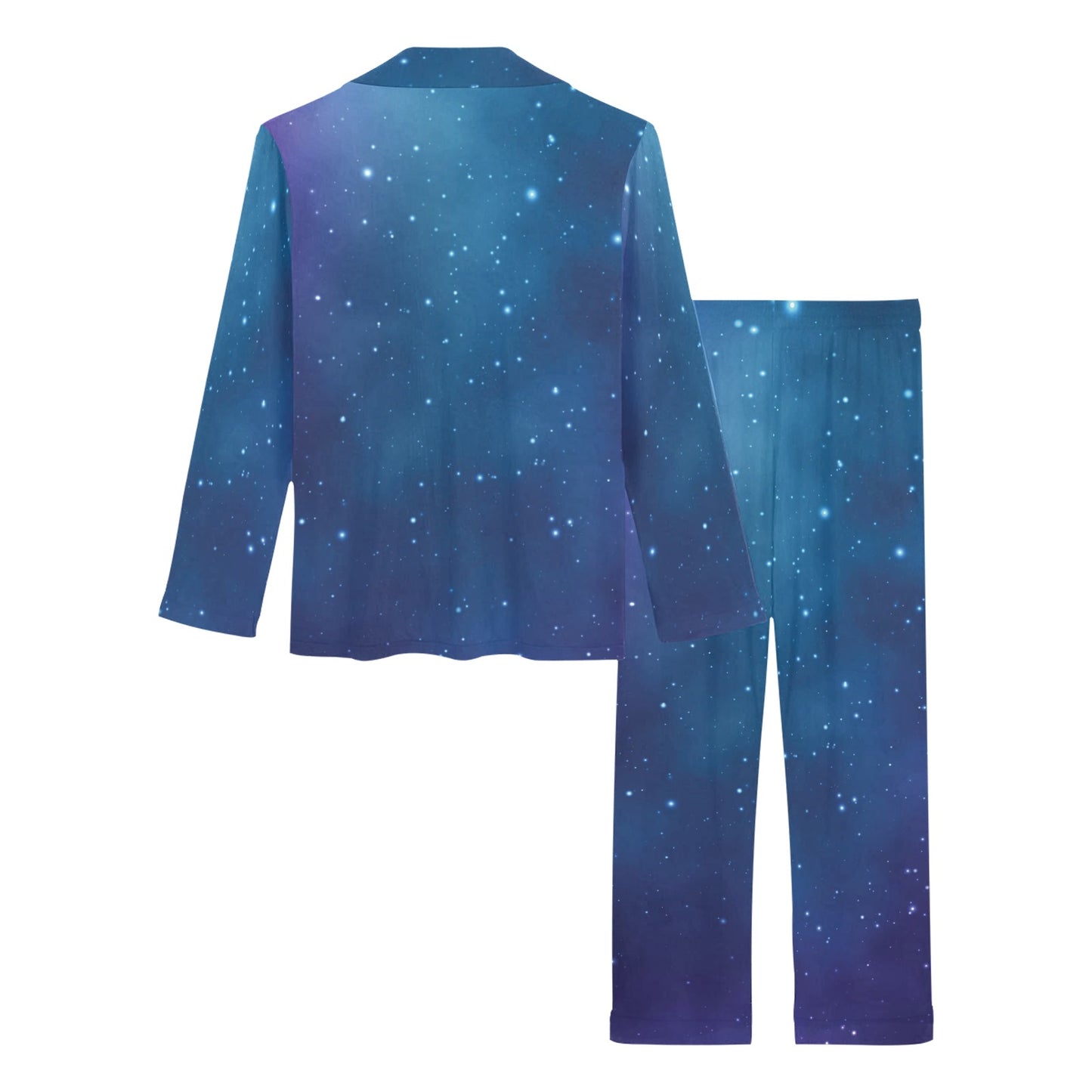 Nebula Pattern Print Design A01 Women's Long Pajama Set