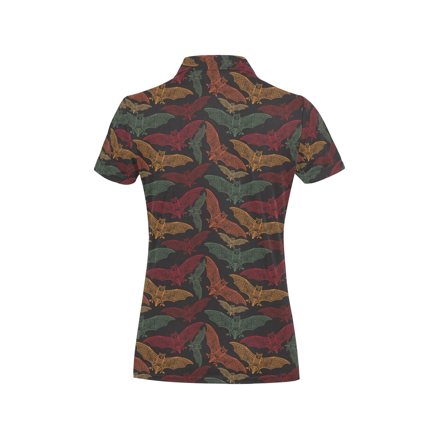 Bat Tribal Pattern Print Design 03 Women's Polo Shirt
