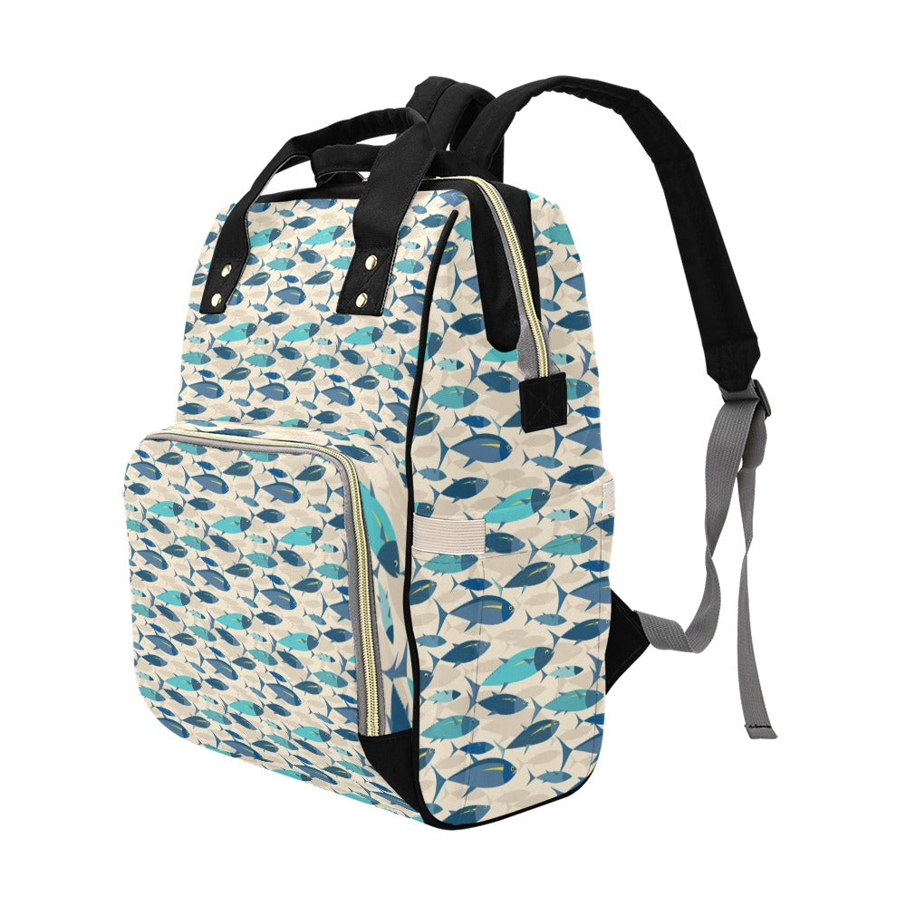 Tuna Fish Print Design LKS302 Diaper Bag Backpack