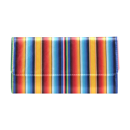 Mexican Blanket Stripe Print Pattern Women's Trifold Wallet