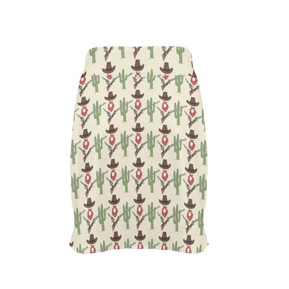 Western Cowboy Print 17" Golf & Pickleball Skort with Pockets