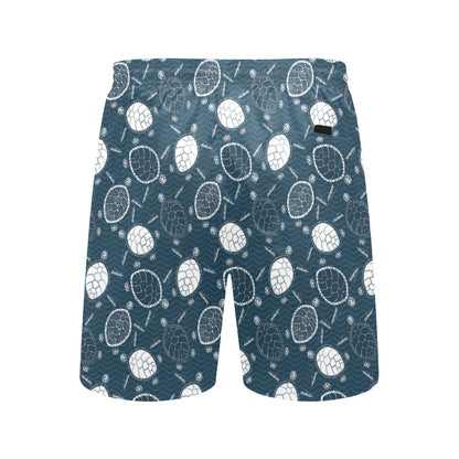 Sea Turtle Print Design LKS3015 Men's Swim Trunks Beach Shorts