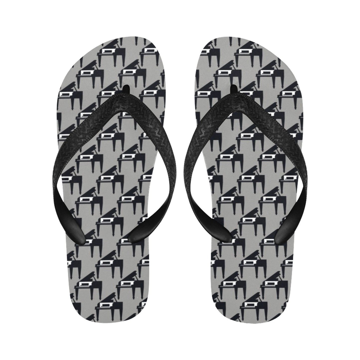Piano Print Design LKS404 Flip Flops