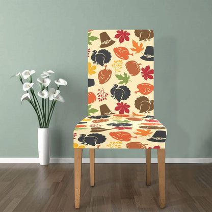 Thanksgiving Print Design LKS303 Dining Chair Slipcover