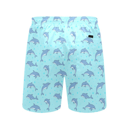 Dolphin Baby Cute Print Pattern Men's Swim Trunks Beach Shorts