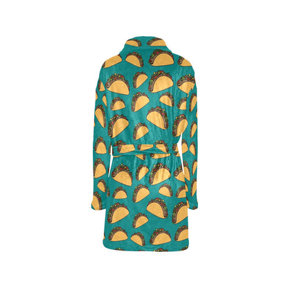Taco Pattern Print Design TC07 Women's Fleece Robe