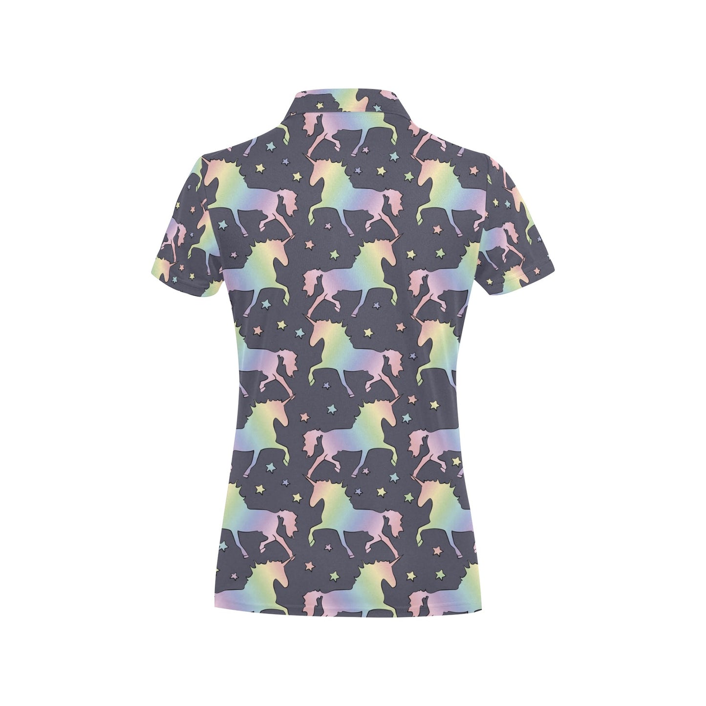 Rainbow Pattern Print Design A05 Women's Polo Shirt