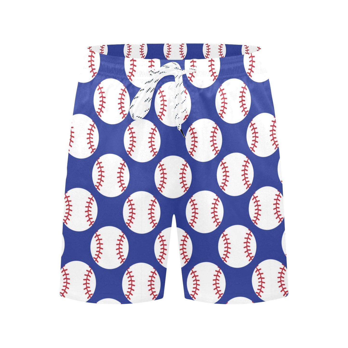 Baseball Blue Background Men's Swim Trunks Beach Shorts