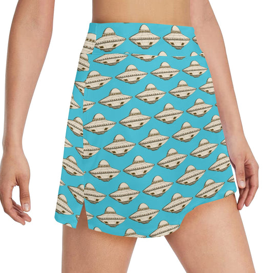 UFO Print Design LKS301 17" Golf & Pickleball Skort with Pockets