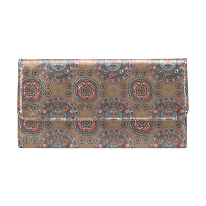Calendar Aztec Design Print Pattern Women's Trifold Wallet