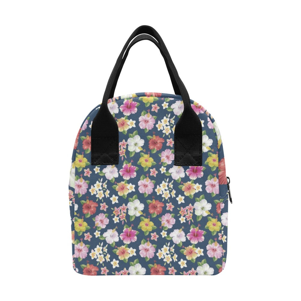 Hibiscus Sweet Print Design LKS304 Insulated Lunch Bag