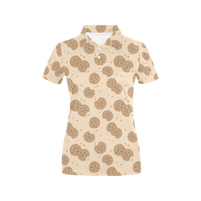 Biscuit Pattern Print Design 02 Women's Polo Shirt