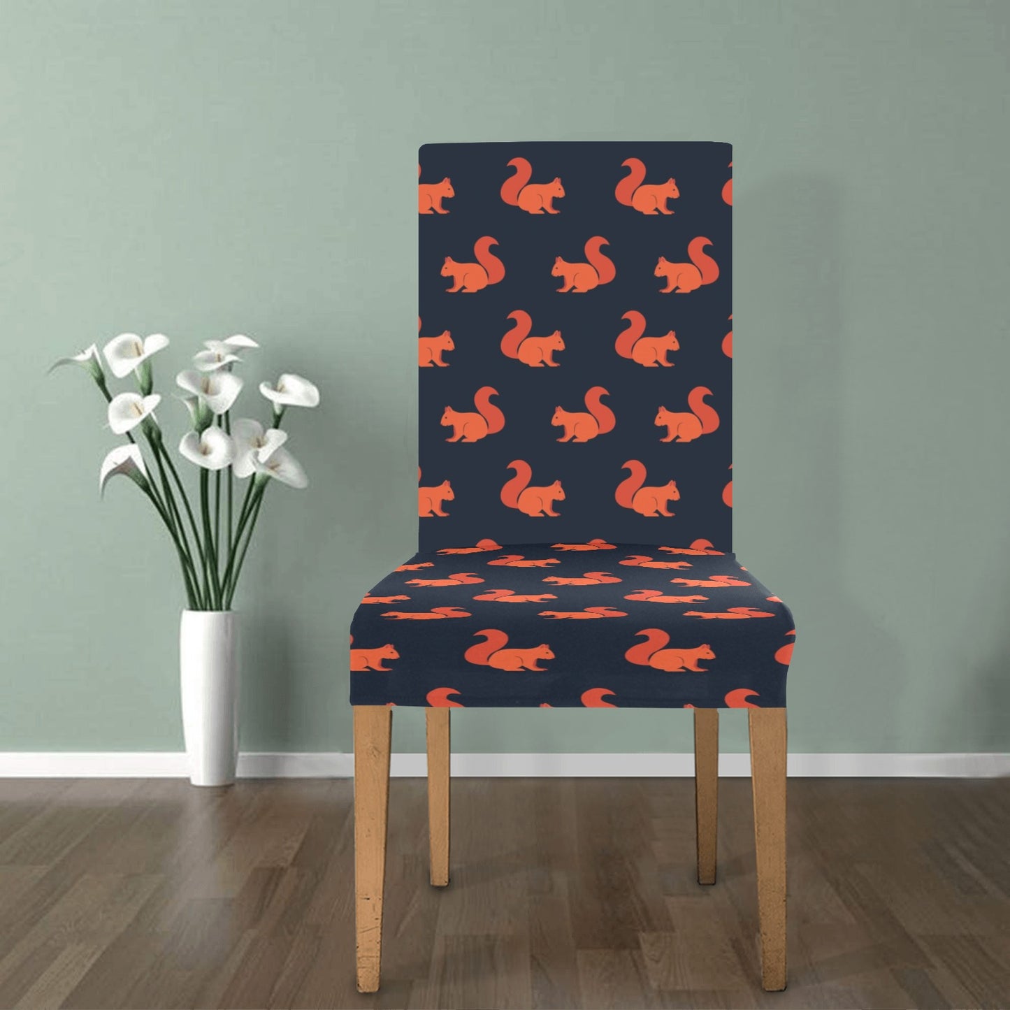 Squirrel Print Design LKS306 Dining Chair Slipcover