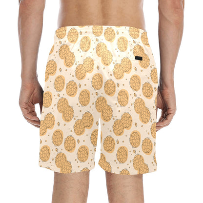 Waffle Print Design LKS303 Men's Swim Trunks Beach Shorts