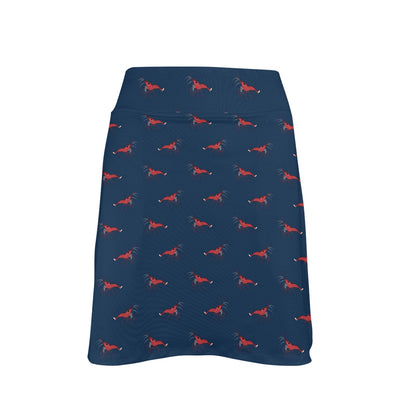 Shrimp Print Design LKS305 17" Golf & Pickleball Skort with Pockets