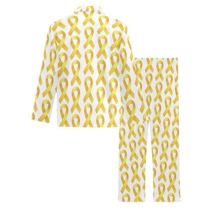 Bone cancer Pattern Print Design 02 Men's Long Pajama Set