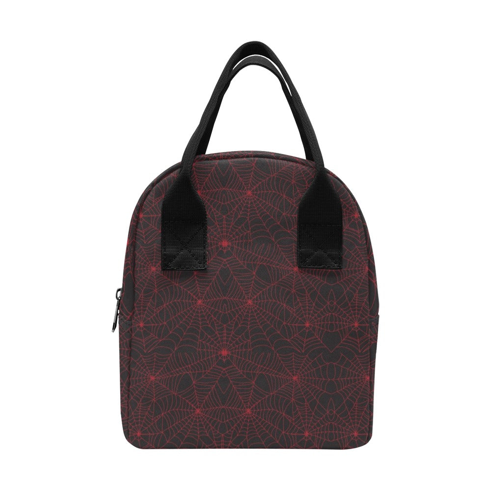 Spider Web Red Print Design LKS302 Insulated Lunch Bag