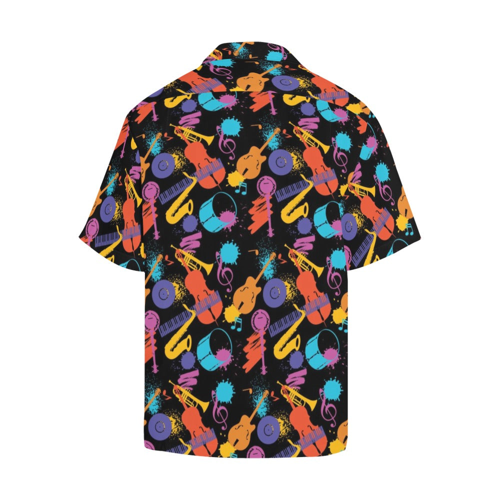 Saxophone Print Design LKS406 Men's Men's Hawaiian Shirt