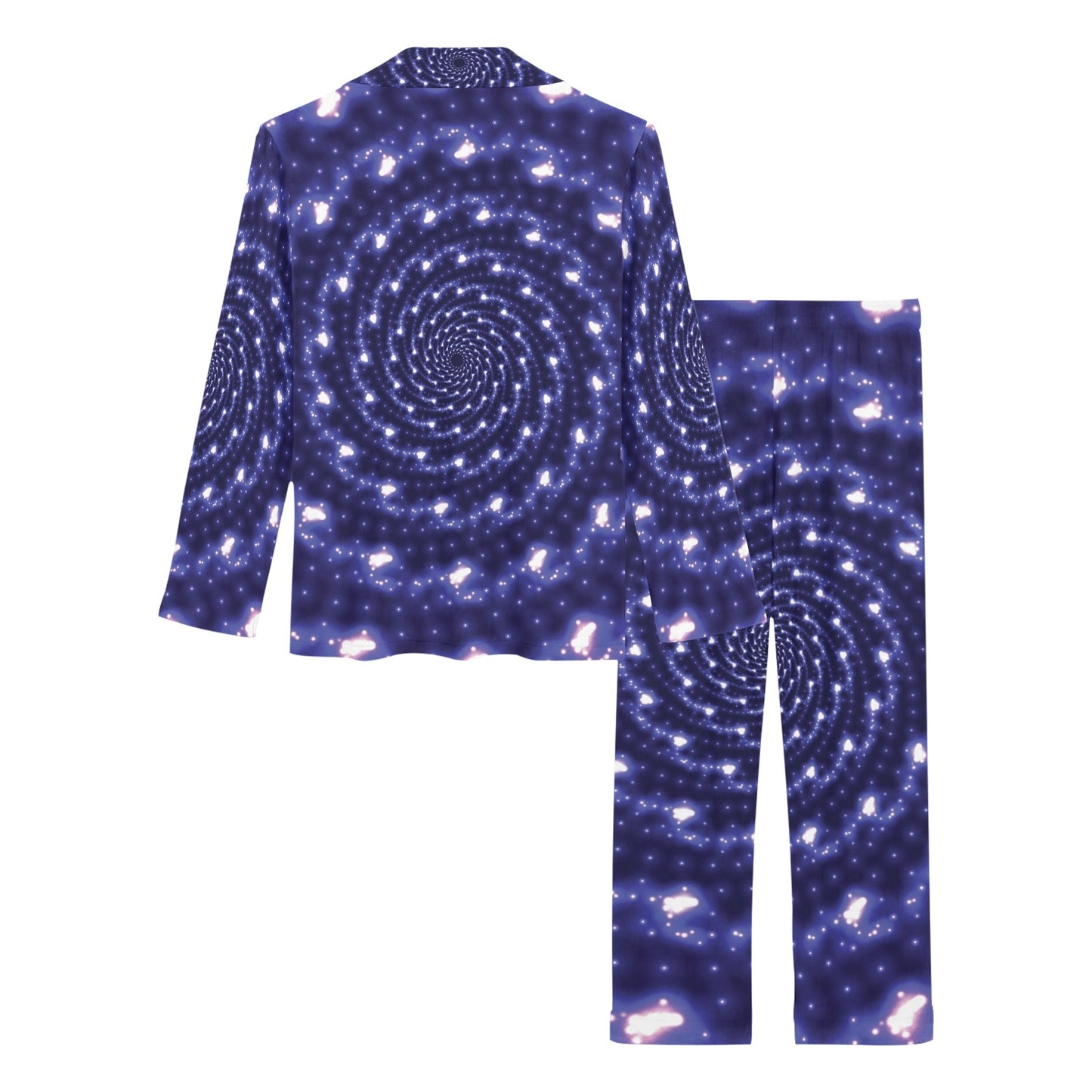 Vortex Print Design LKS305 Women's Long Pajama Set