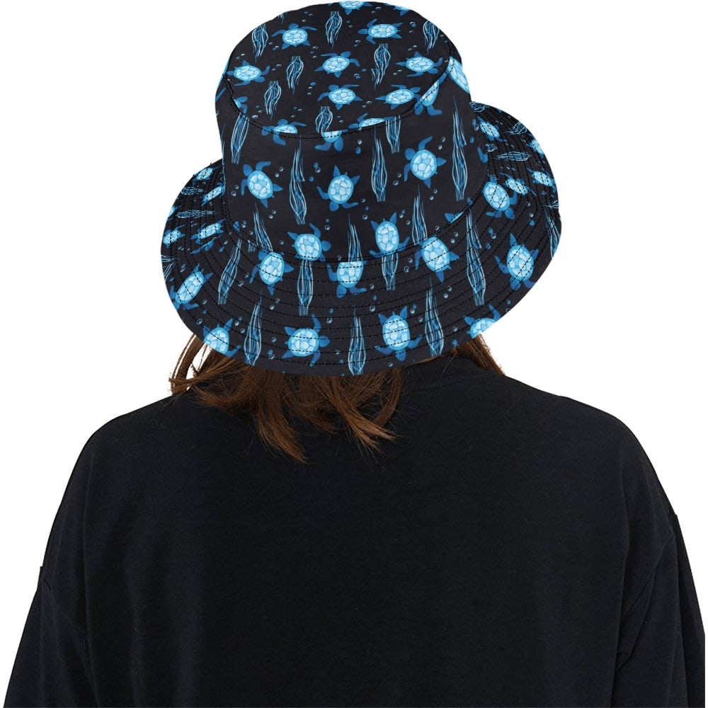 Sea Turtle Print Design LKS3013 Unisex Bucket Hat