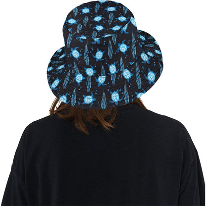 Sea Turtle Print Design LKS3013 Unisex Bucket Hat