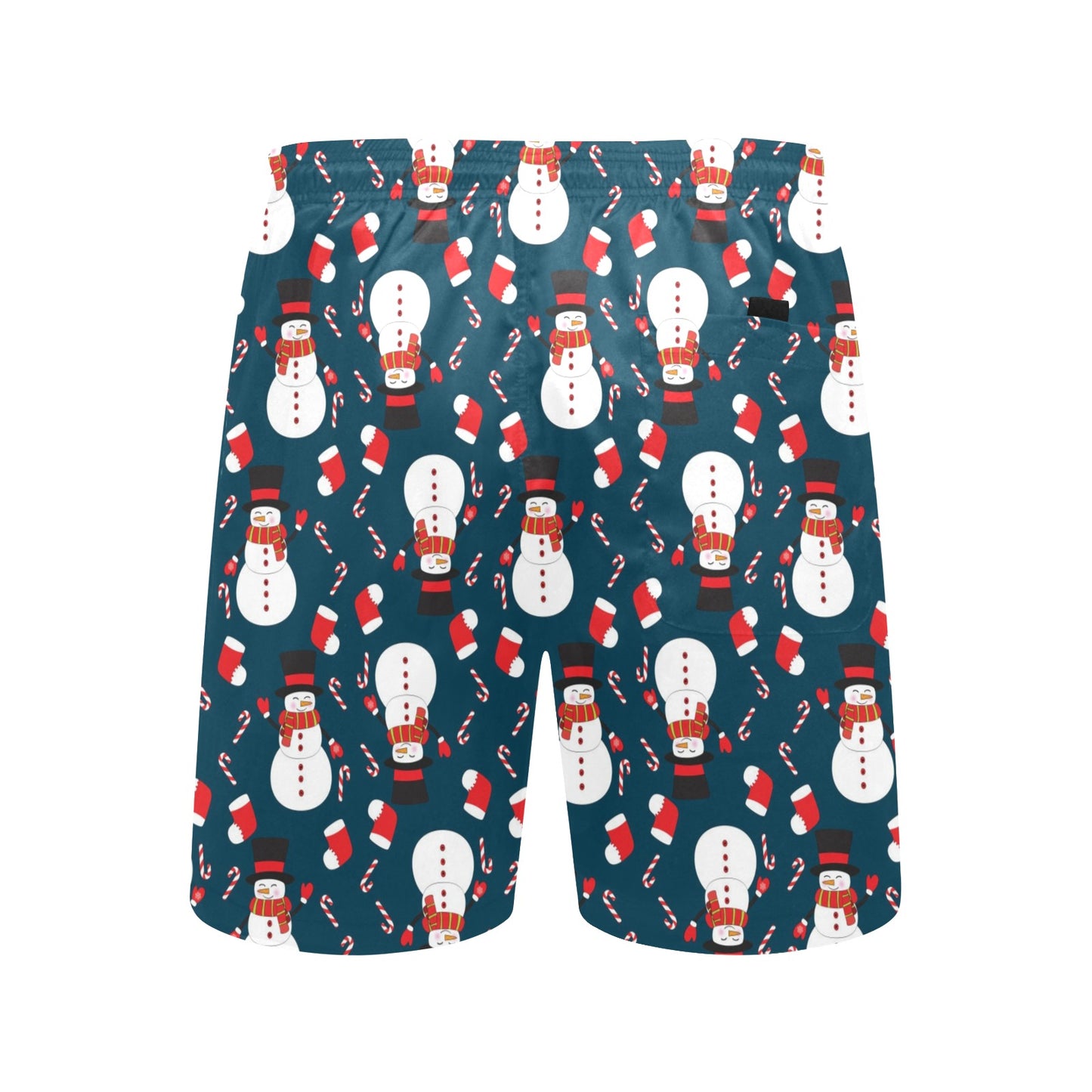Snowman Print Design LKS301 Men's Swim Trunks Beach Shorts