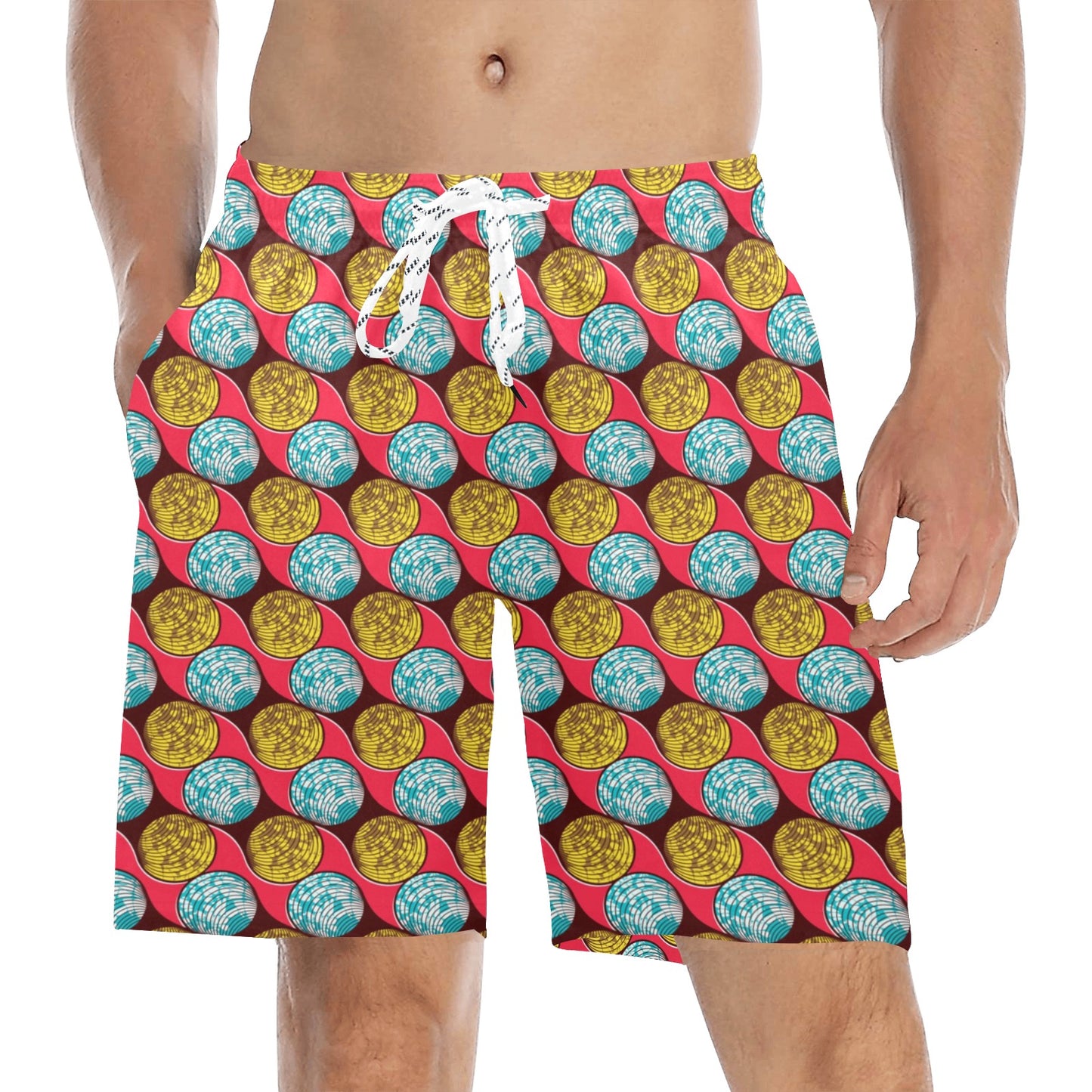African Fashion Print Pattern Men's Swim Trunks Beach Shorts