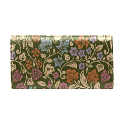 Floral Vintage Print Pattern Women's Trifold Wallet