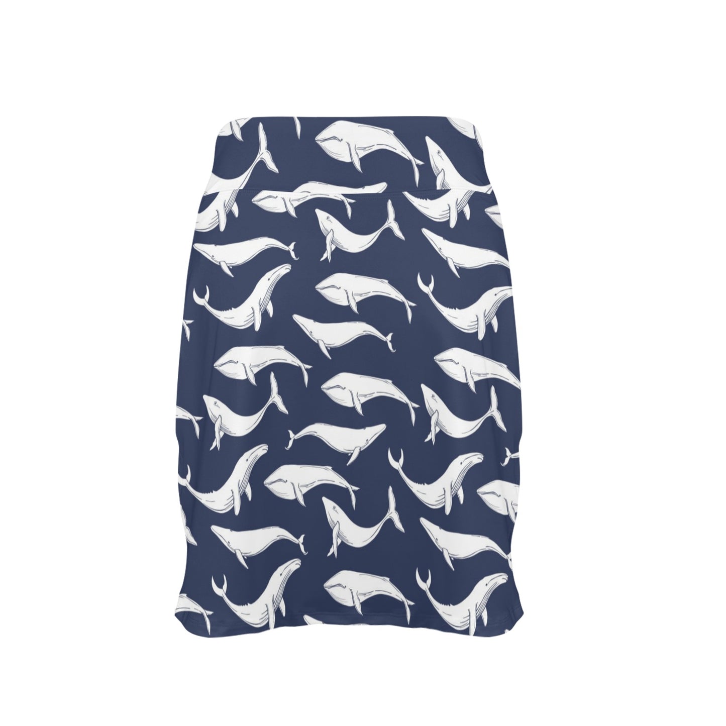 Whale Print Design LKS308 17" Golf & Pickleball Skort with Pockets