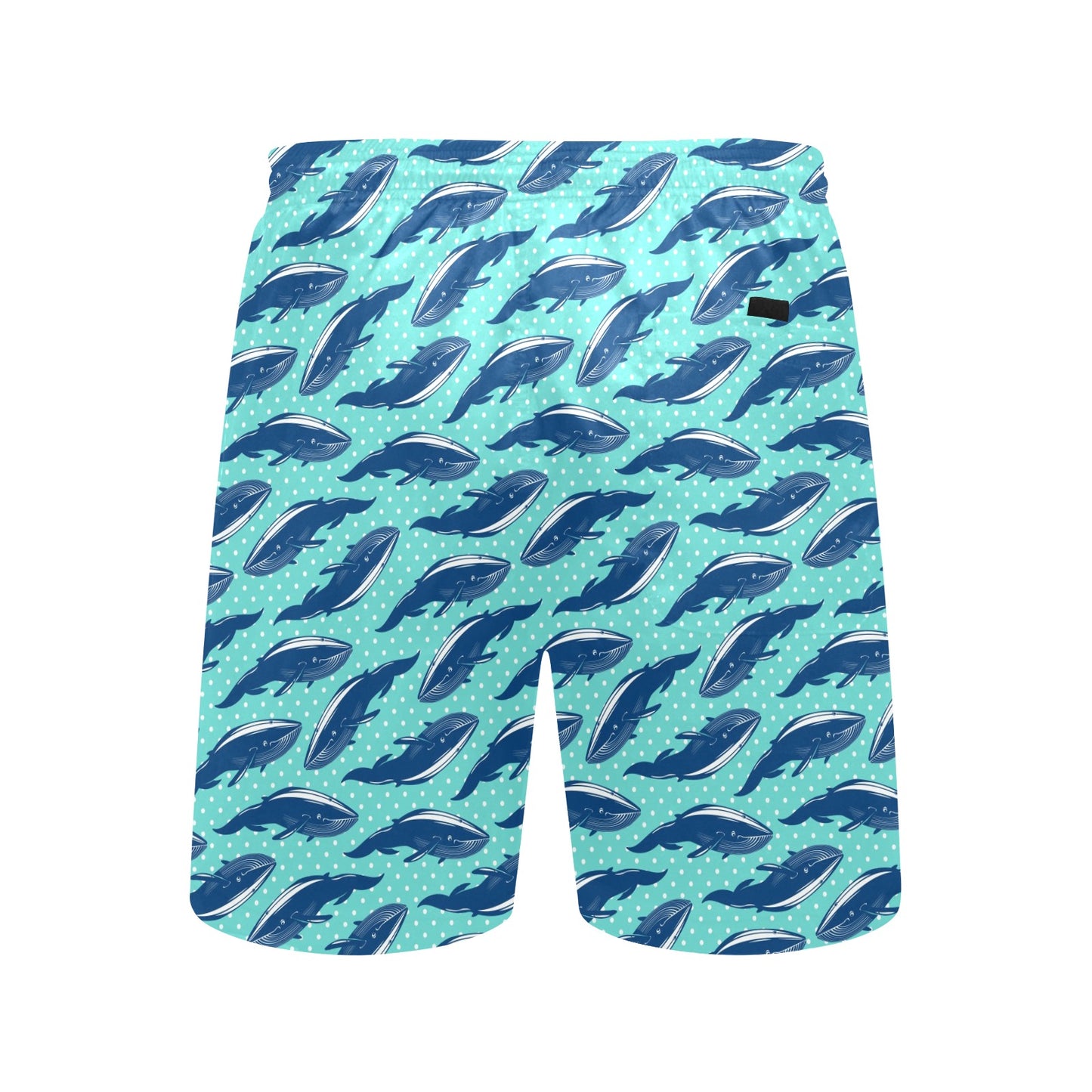 Whale Polka Dot Design Themed Print Men's Swim Trunks Beach Shorts