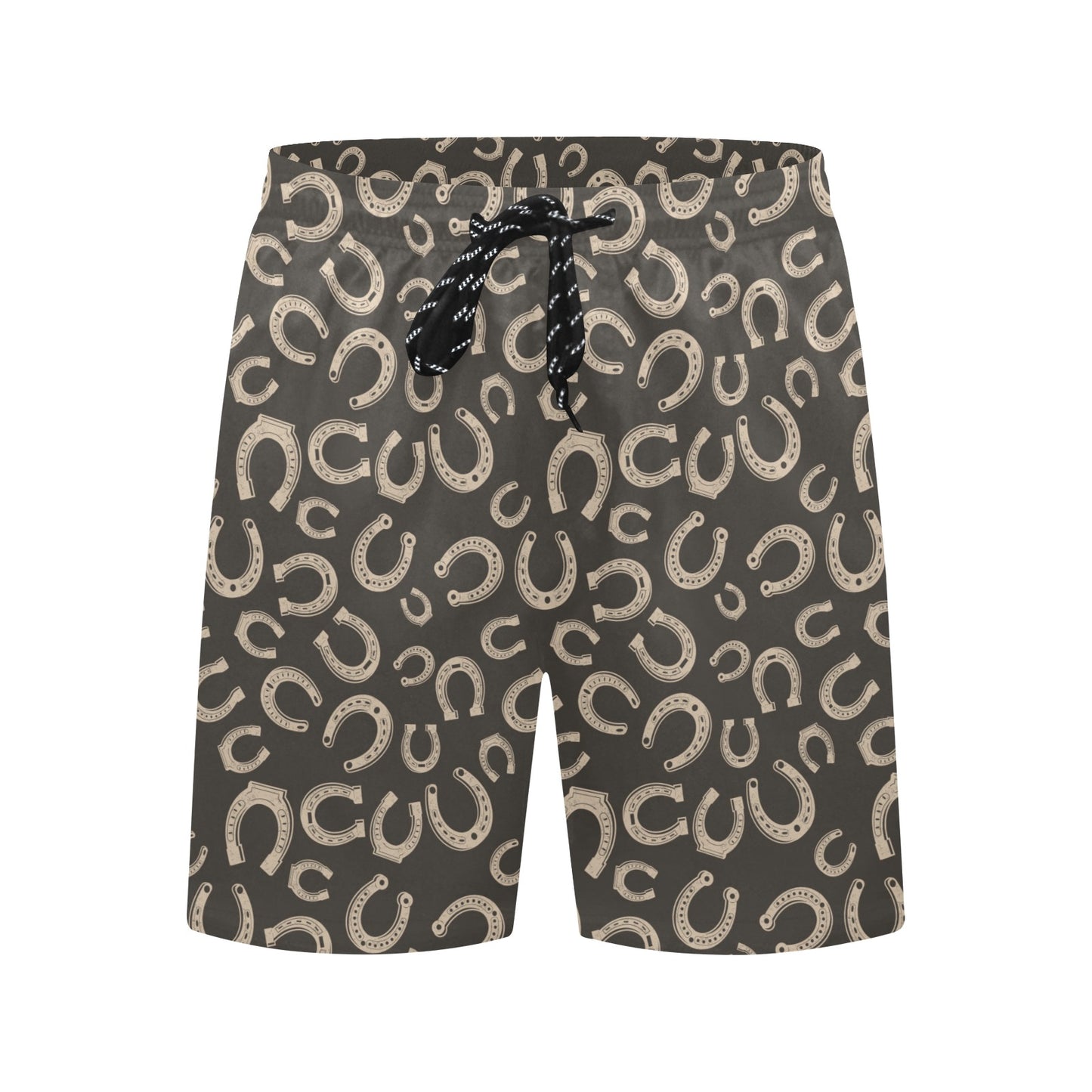 Horseshoe Print Design LKS303 Men's Swim Trunks Beach Shorts