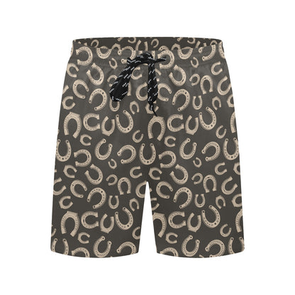 Horseshoe Print Design LKS303 Men's Swim Trunks Beach Shorts