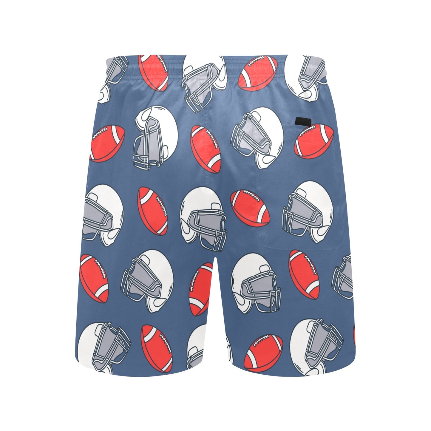 American Football Helmet Design Pattern Men's Swim Trunks Beach Shorts