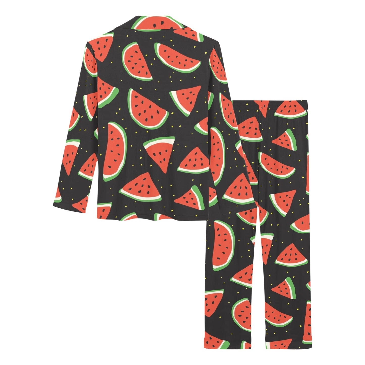 Watermelon Pattern Print Design WM09 Women's Long Pajama Set