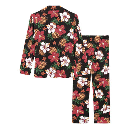 Hawaiian Themed Pattern Print Design H013 Women's Long Pajama Set