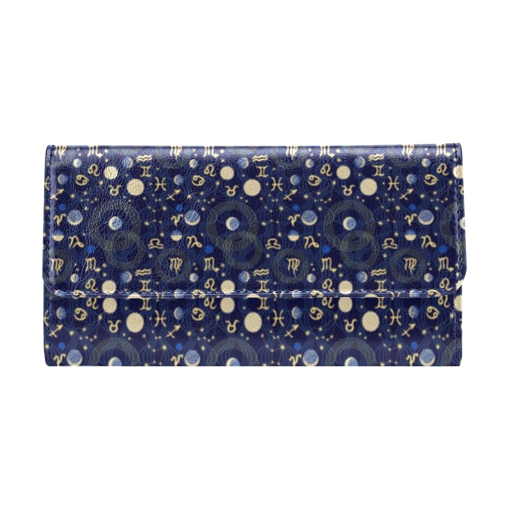 ZodiacThemed Design Print Women's Trifold Wallet
