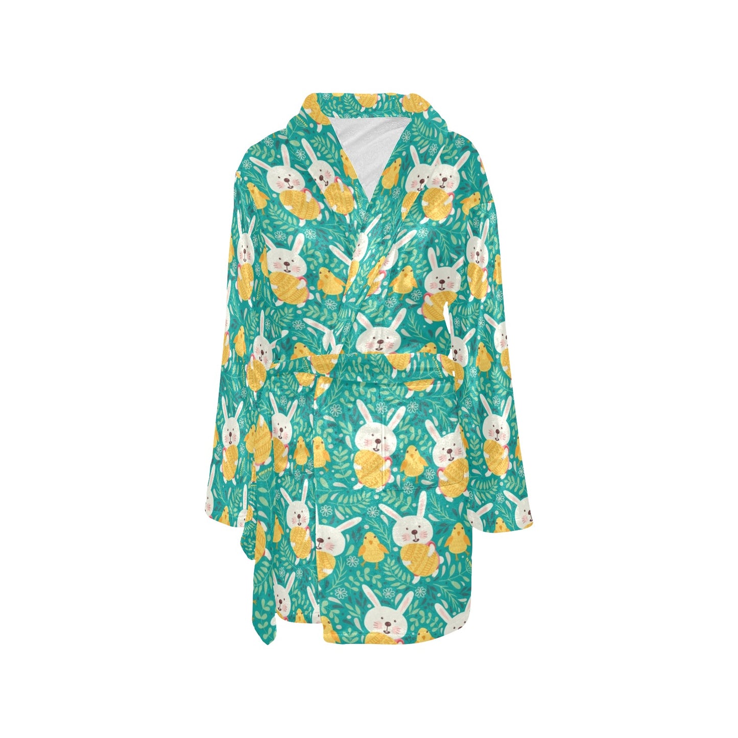Easter Eggs Pattern Print Design RB02 Women's Fleece Robe