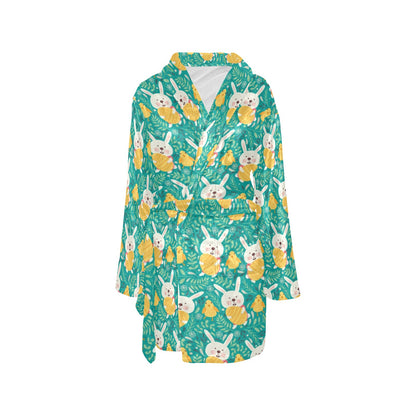 Easter Eggs Pattern Print Design RB02 Women's Fleece Robe