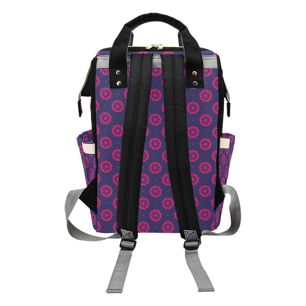 Water Lily Print Design LKS301 Diaper Bag Backpack