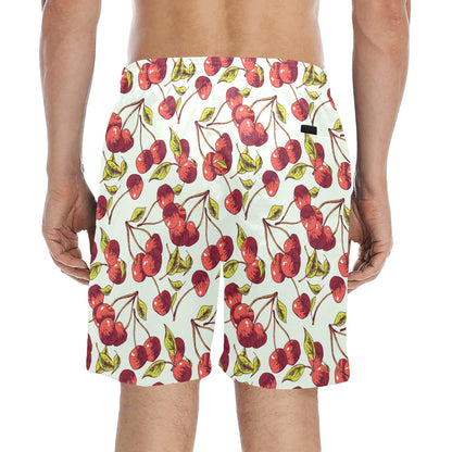 Cherry Hand Draw Men's Swim Trunks Beach Shorts