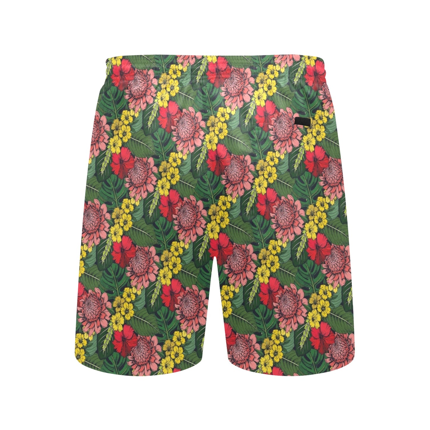 Summer Floral Print Design LKS305 Men's Swim Trunks Beach Shorts