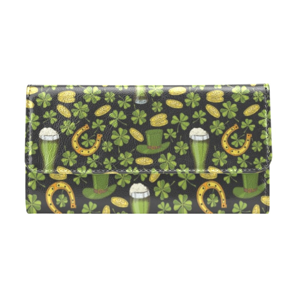 St Patricks Day Print Design LKS307 Women's Trifold Wallet