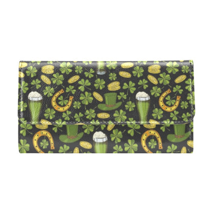 St Patricks Day Print Design LKS307 Women's Trifold Wallet